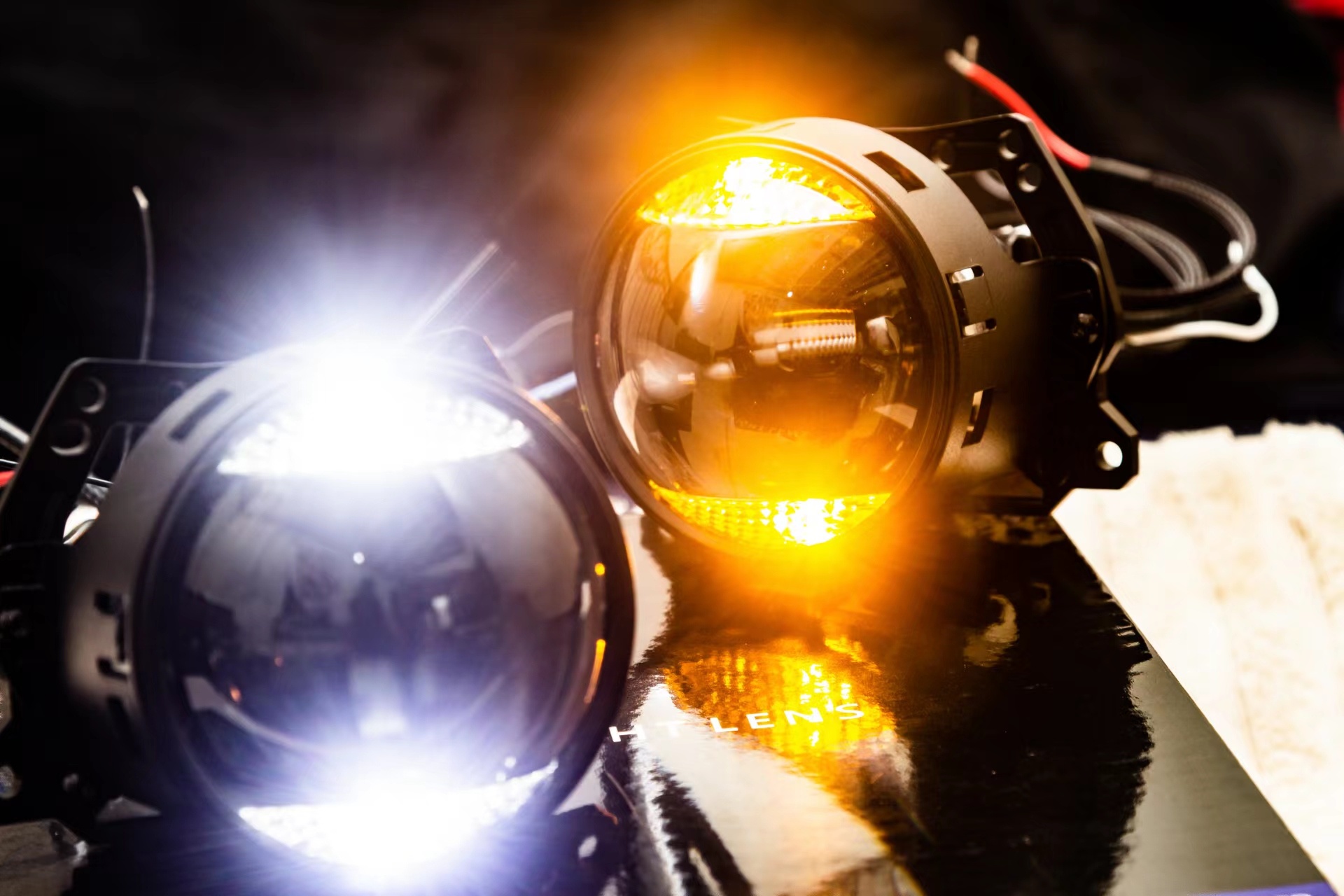 Лінза Bi-Led 3"дюйма  36/45 Ватт, 12 вольт, 6000 К з DRL&Truning light