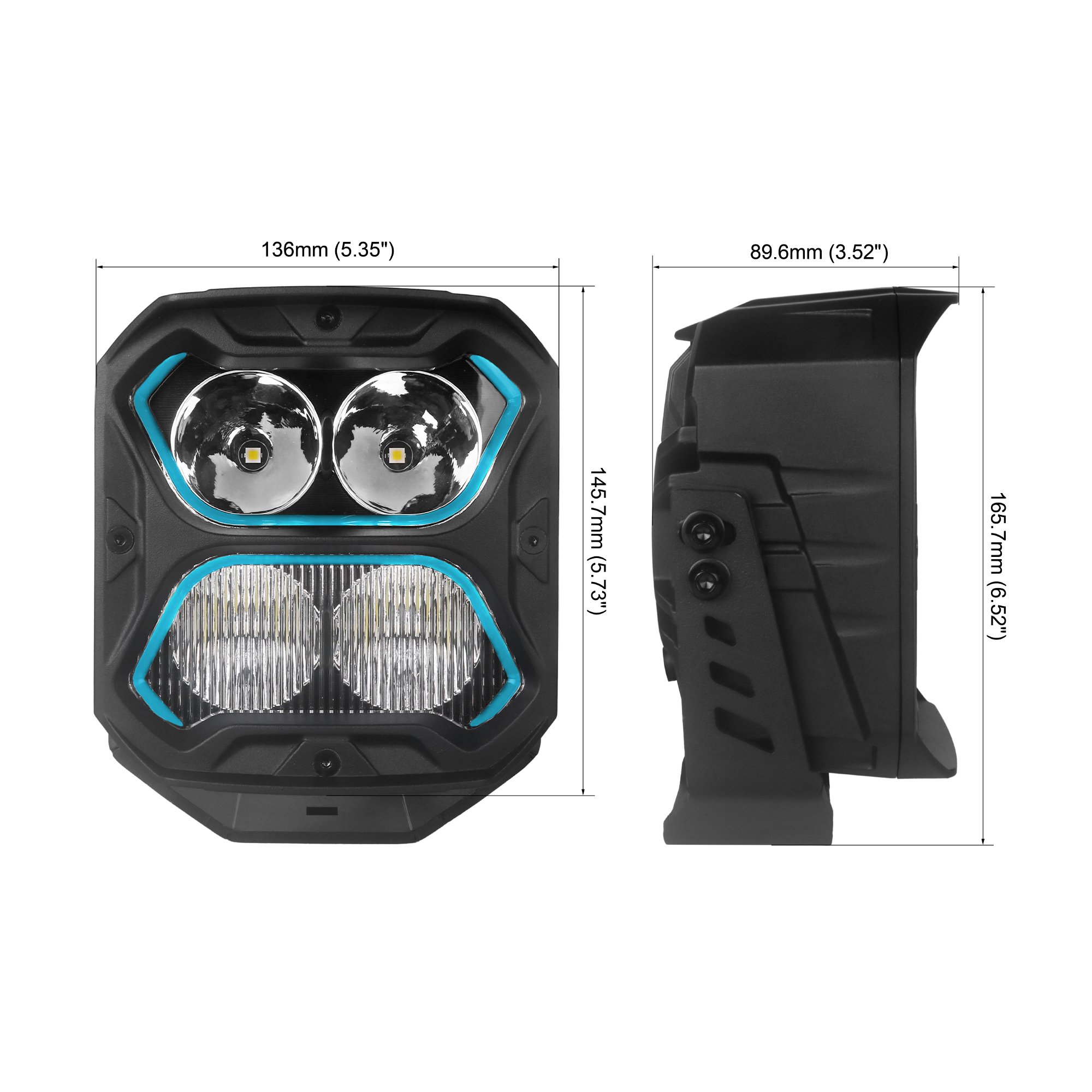 Лед фари. Пара. Combo світло. 80W*2 - Зображення 4